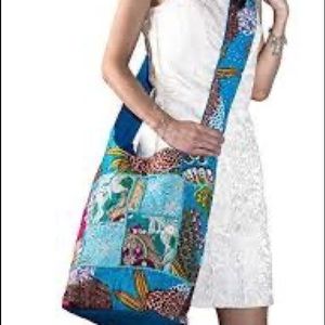 ↕️ Tribe Azure Hobo Floral Monk Style Canvas sling Messenger Cross Bag Chic